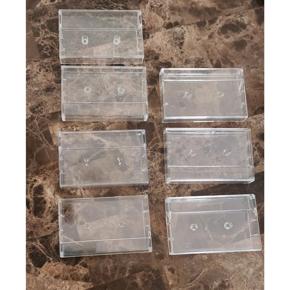 7 Clear Audio Cassette Tape Holder